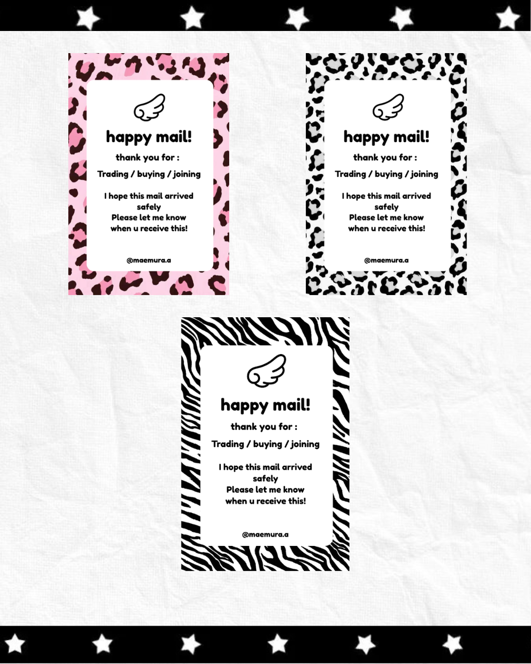 Animal Print Thank you notes