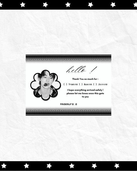 black minimal Thank You notes