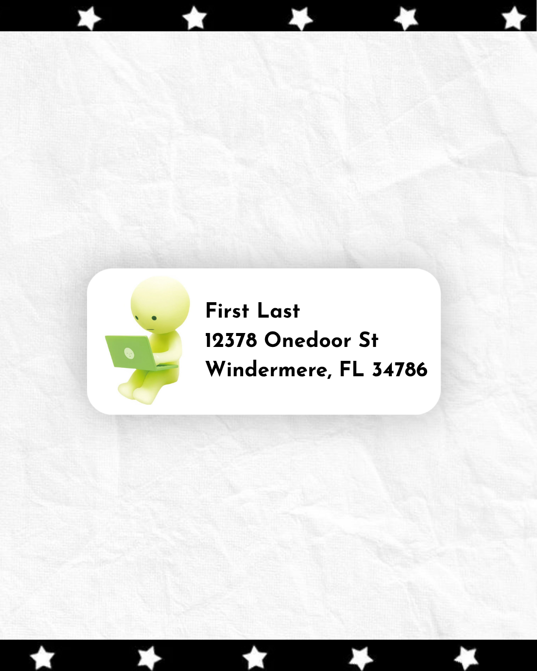 Address labels ⊹ ࣪ ˖