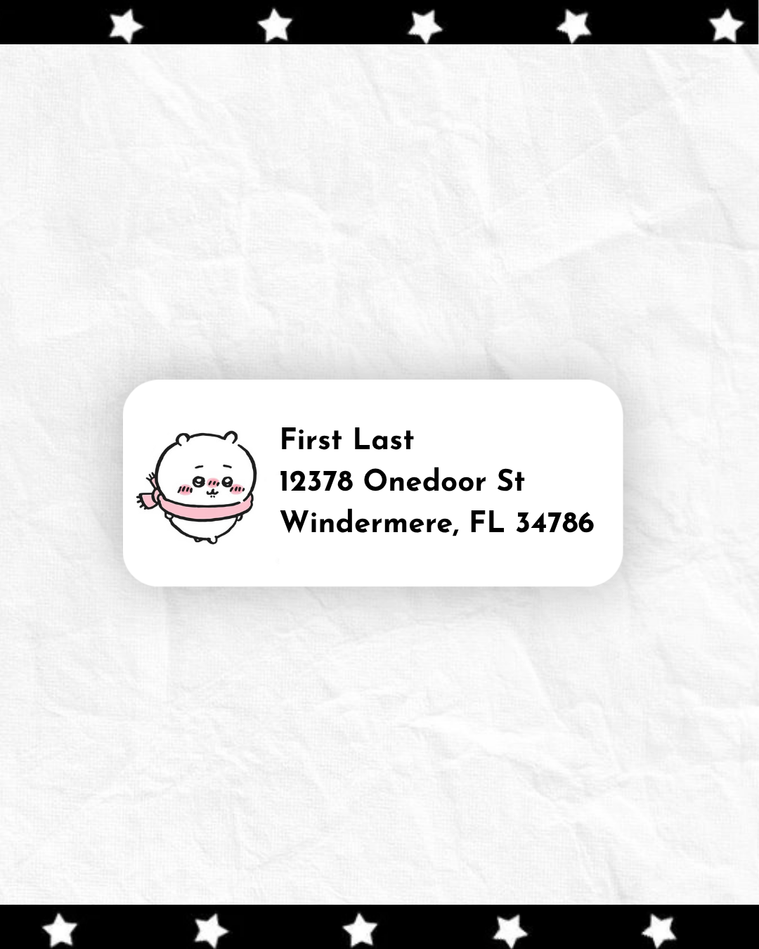 Address labels ⊹ ࣪ ˖